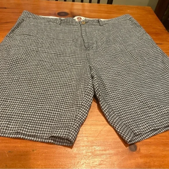 Tommy Bahama Checkered Paradise Nation Linen Silk Beach Chino Shorts 40 Men’s - Picture 12 of 13